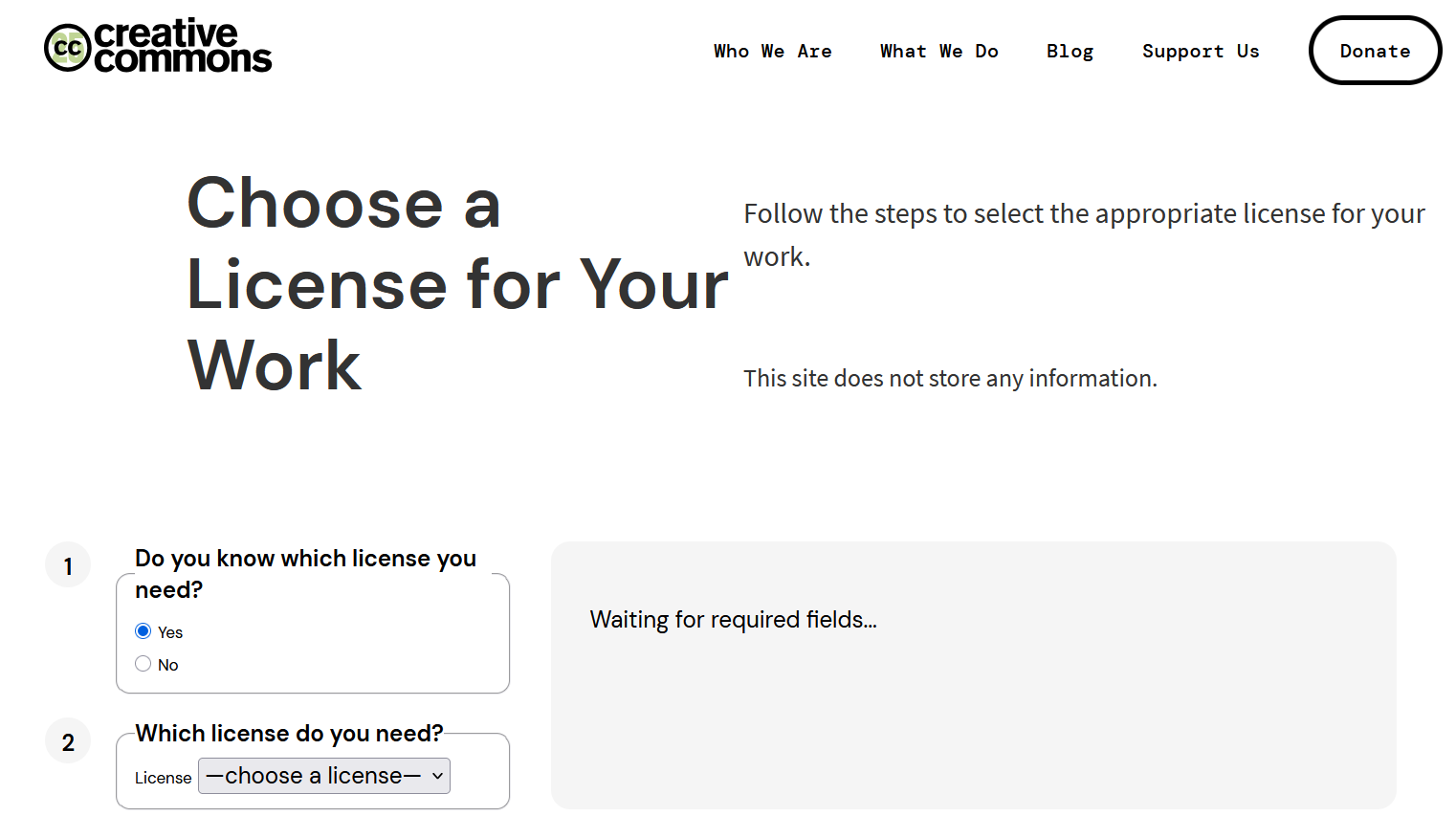 Vorschaubild Webseite Creative Commons . org